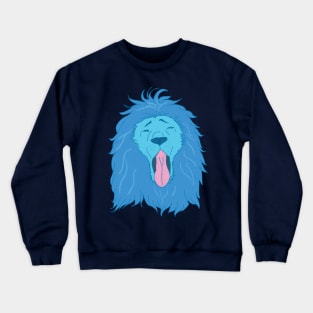 Blue Lion yawning Crewneck Sweatshirt